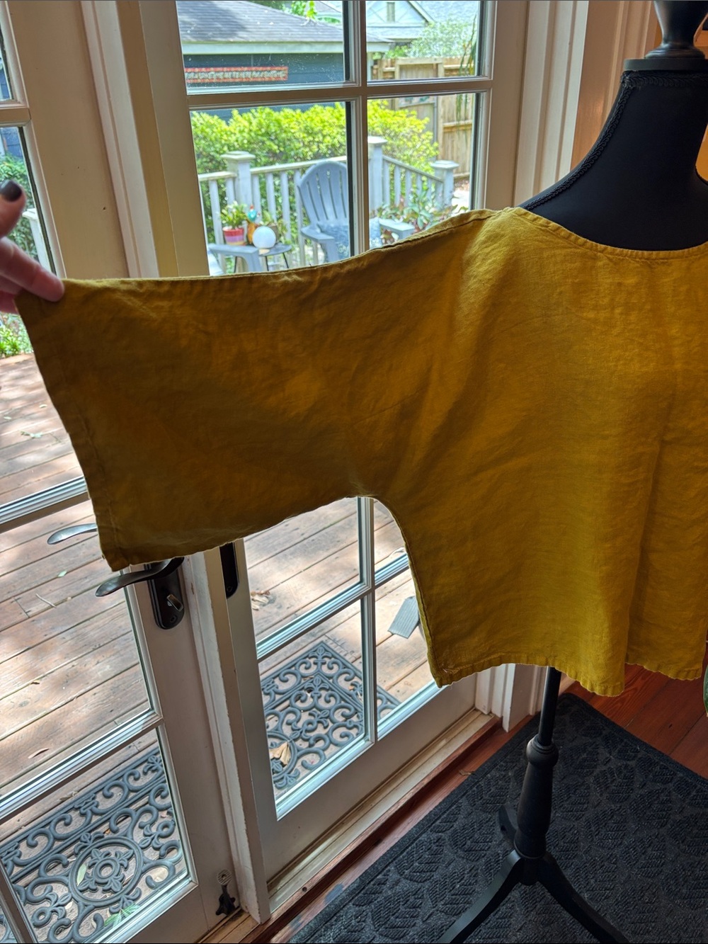 bryn Walker Mustard Linen Boatneck Tunic - Picture 2 of 8